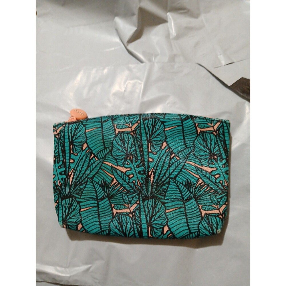 Ipsy Make Up Pouch July 2019 Glam Tropical Leaf Pattern Bag Only